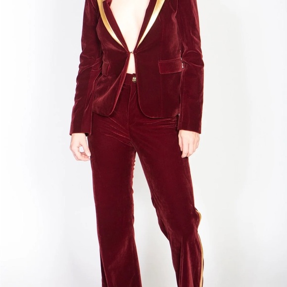 any old iron Pants - Velvet Burgundy Women's Suit Set from Any Old Iron